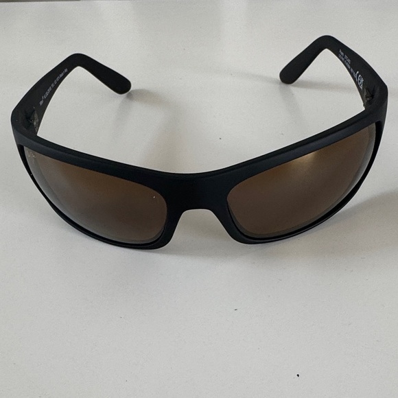 Maui Jim Polarized Black and Brown Sunglasses - Picture 3 of 13